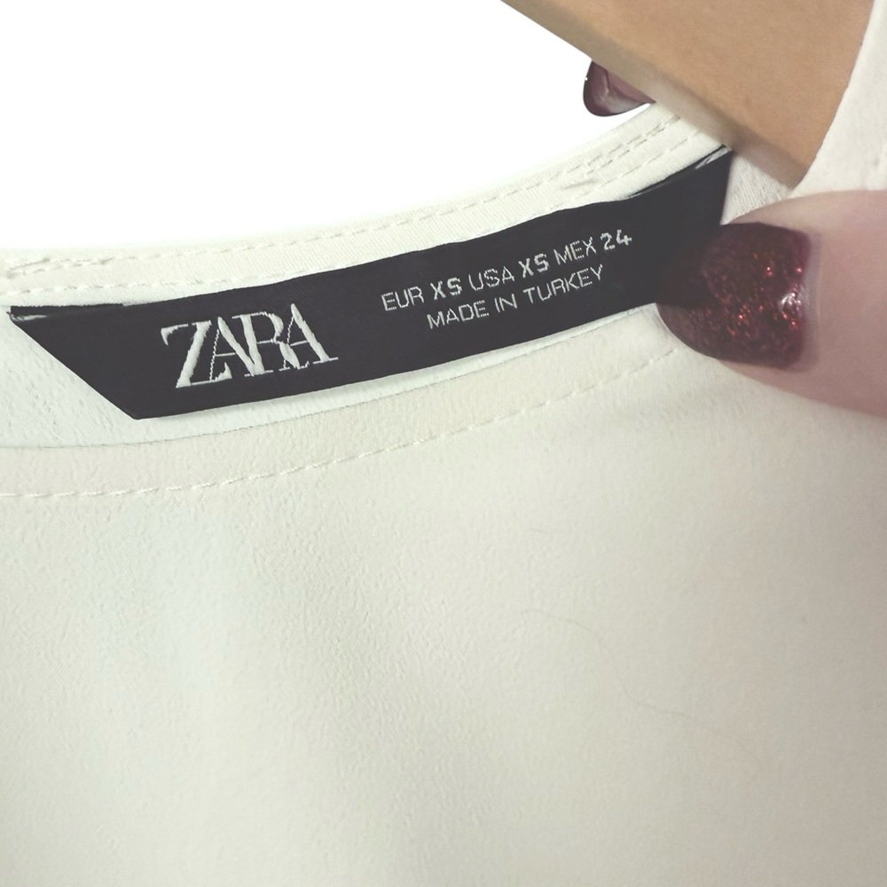Zara Flowy Pleated Ruffled Top NWOT - Picture 7 of 7